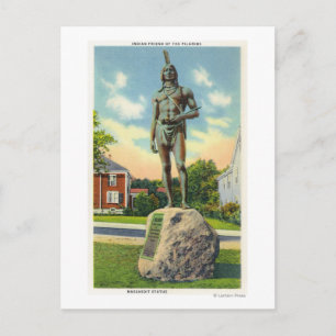 View of the Massasoit Statue # 2 Postcard