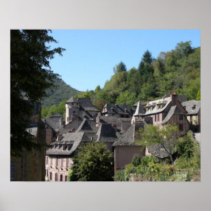 View of the mediaeval village (photo) poster