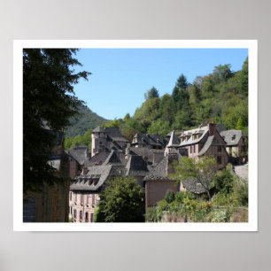 View of the mediaeval village (photo) poster
