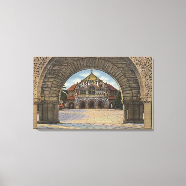View of the Memorial Church, Stanford U. Canvas Print (Front)
