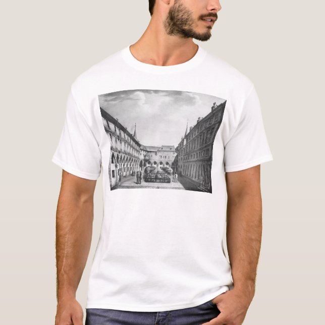 View of the Men's Yard at the Conciergerie T-Shirt (Front)