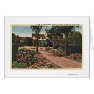 View of the Mission, Patio Gardens