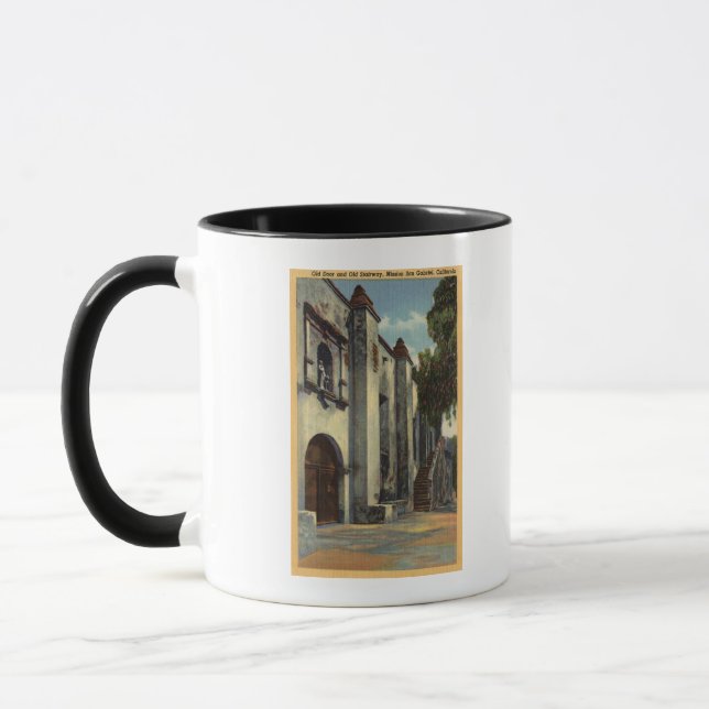 View of the Mission's Doors & Stairway Mug (Left)