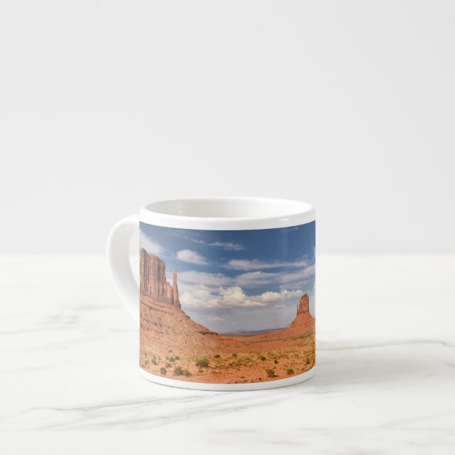 View of the Mittens, Monument Valley Espresso Cup (Front Left)