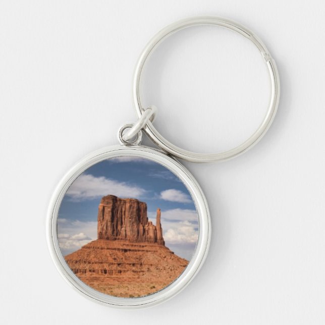 View of the Mittens, Monument Valley Key Ring (Front)