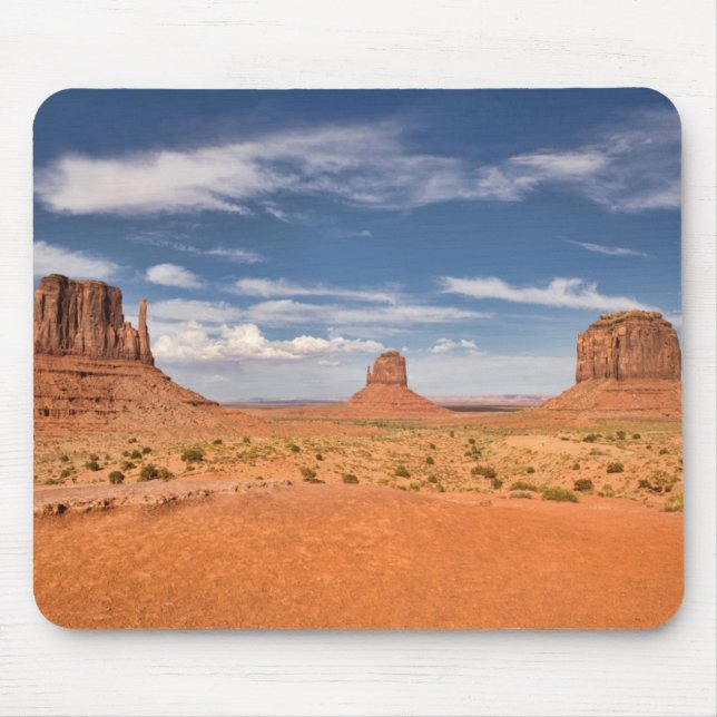 View of the Mittens, Monument Valley Mouse Pad (Front)