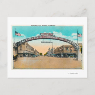 View of the Modesto Welcoming ArchModesto, CA Postcard