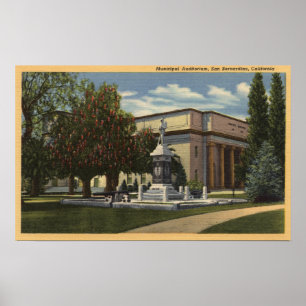 View of the Municipal Auditorium Poster