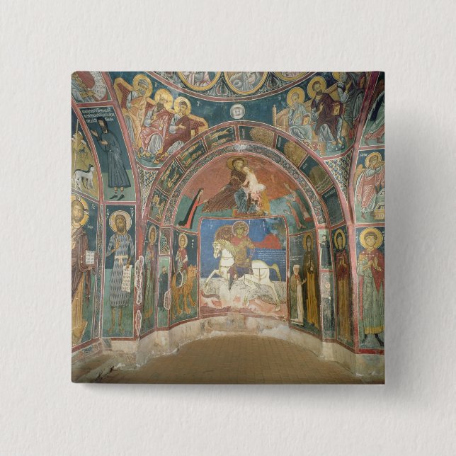 View of the narthex, 1332-3 15 cm square badge (Front)