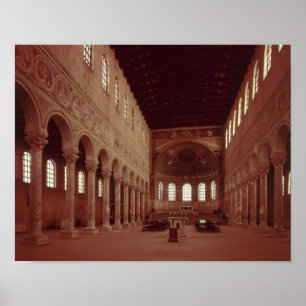 View of the nave and the altar poster