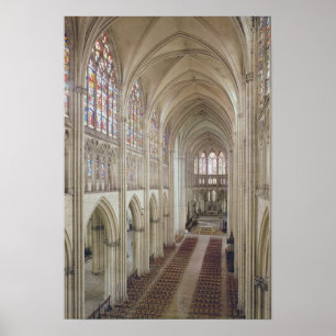 View of the nave and the choir poster