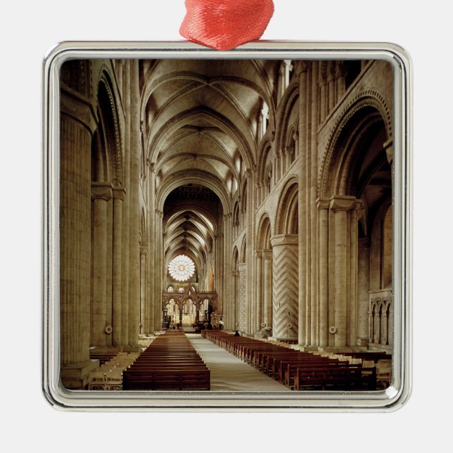 View of the nave, built 1093-1289 metal tree decoration (Front)