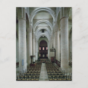 View of the nave, looking towards the altar postcard
