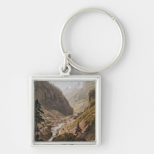 View of the New Simplon Pass, 1811 Key Ring (Front)