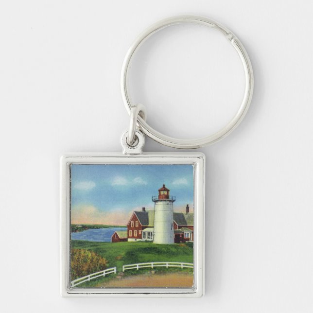 View of the Nobska Lighthouse, Woods Hole Key Ring (Front)