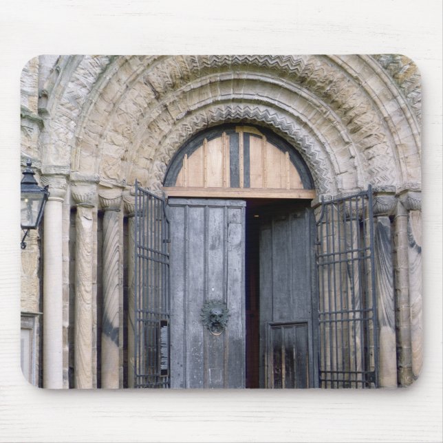 View of the North Door of Durham Cathedral Mouse Pad (Front)