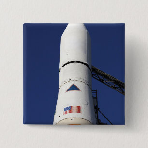 View of the nose cone of the Delta IV rocket 15 Cm Square Badge