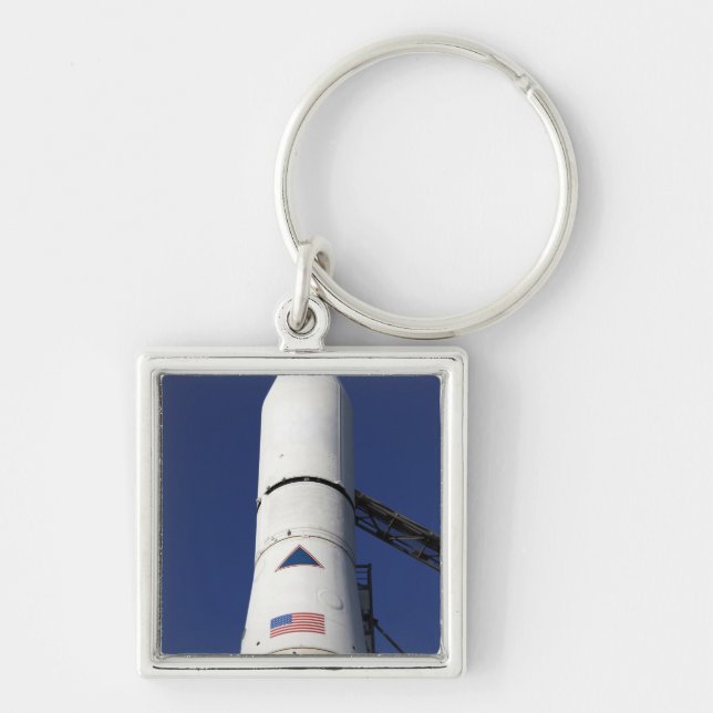 View of the nose cone of the Delta IV rocket Key Ring (Front)