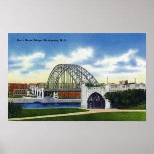 View of the Notre Dame Bridge Poster