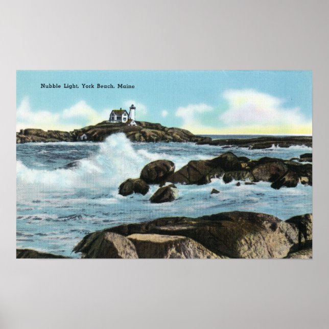 View of the Nubble Lighthouse Poster (Front)