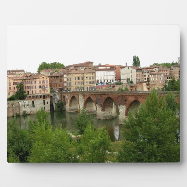 View of the old bridge (photo) plaque (Front)