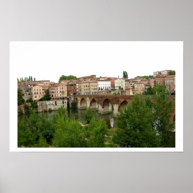 View of the old bridge (photo) poster (Front)
