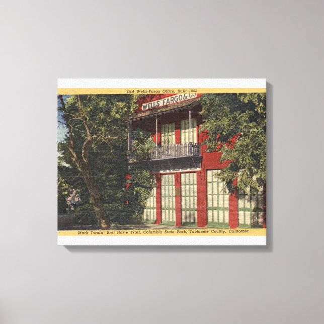 View of the Old Wells-Fargo Office (1855) Canvas Print (Front)
