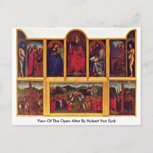 View Of The Open Altar By Hubert Van Eyck Postcard