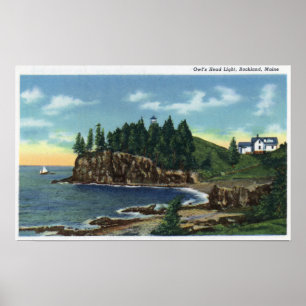 View of the Owl's Head Lighthouse Poster