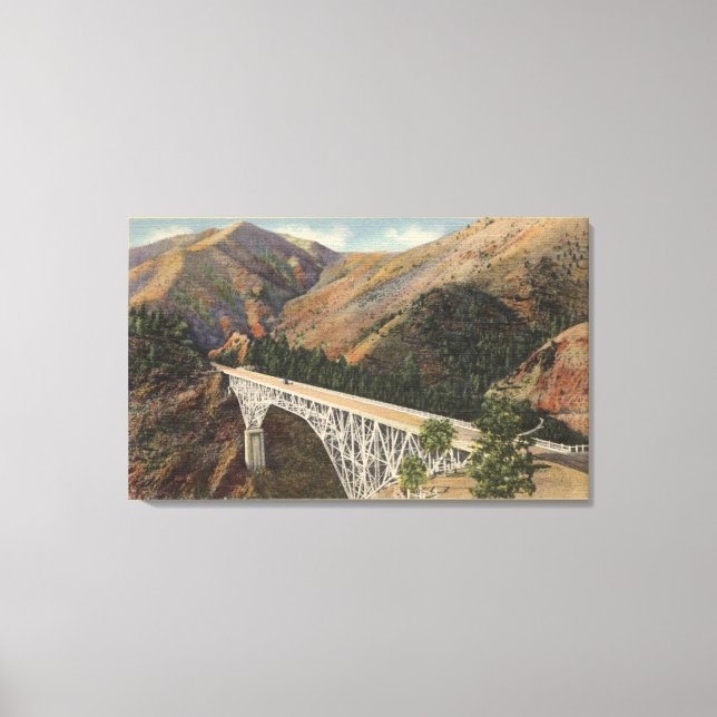 View of the Pacific Hwy Bridge over Shasta Canvas Print (Front)