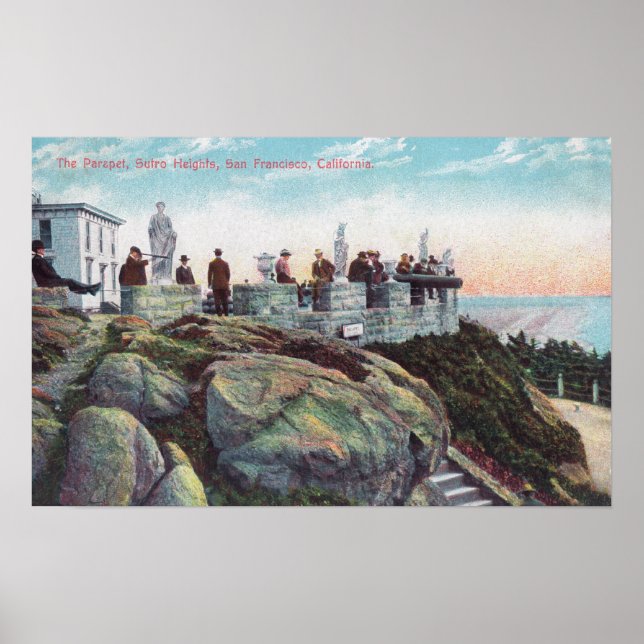 View of the Parapet at Sutro Heights Poster (Front)