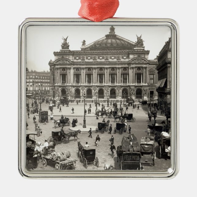 View of the Paris Opera House, 1890-99 Metal Tree Decoration (Front)