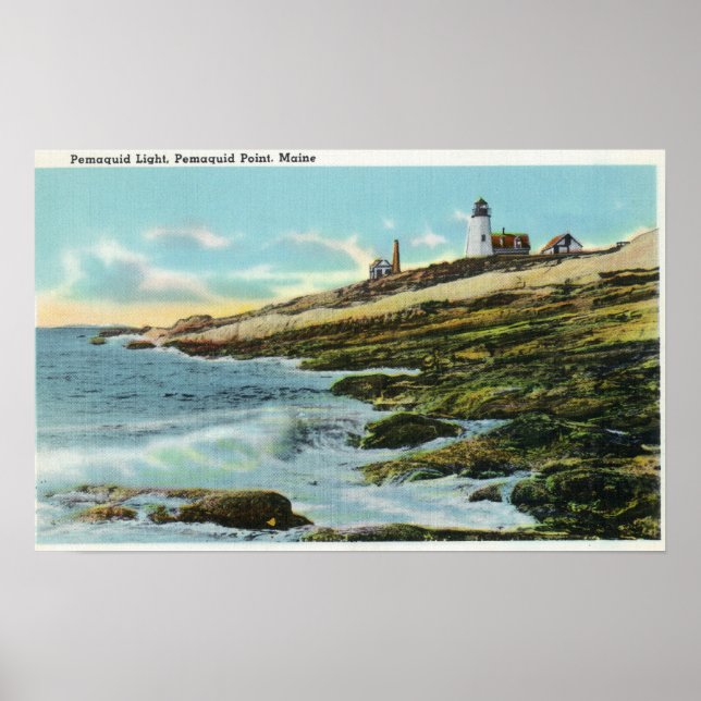 View of the Pemaquid Lighthouse Poster (Front)