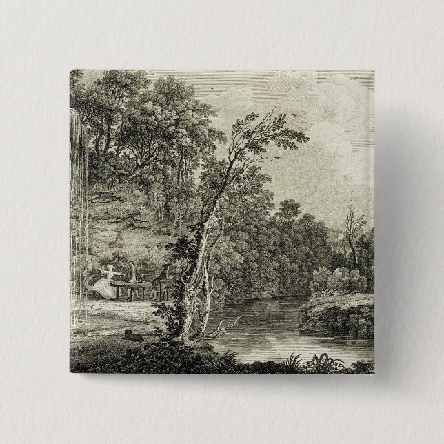 View of the Petrifying Spring commonly called the 15 Cm Square Badge (Front)