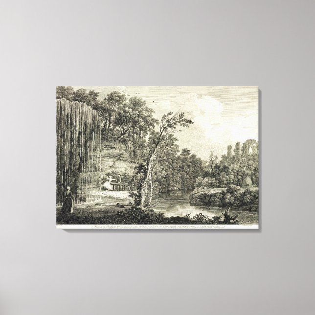 View of the Petrifying Spring commonly called the Canvas Print (Front)