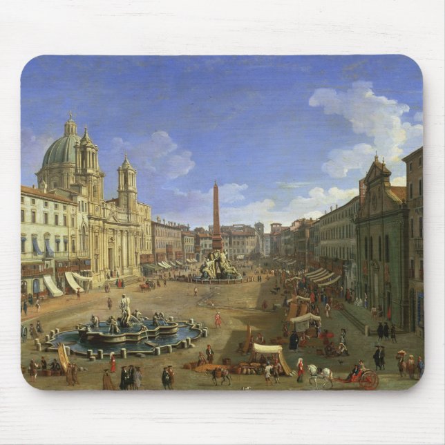 View of the Piazza Navona, Rome Mouse Pad (Front)