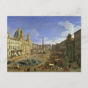 View of the Piazza Navona, Rome Postcard