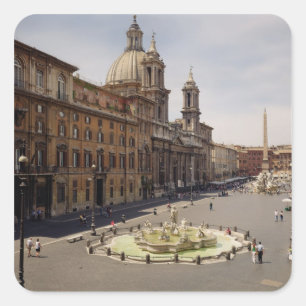 View of the piazza square sticker