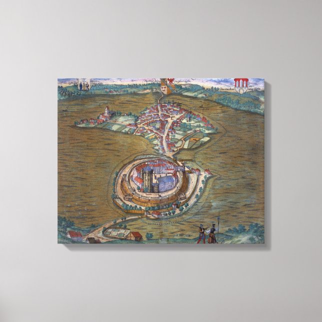 View of the Place de Louis le Grand, with one of t Canvas Print (Front)