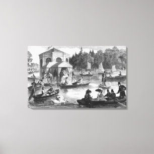 View of the pond of the Court at Fontainebleau Canvas Print