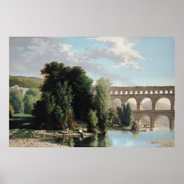 View of the Pont du Gard, 1859 Poster (Front)