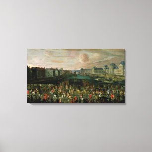 View of the Pont Neuf and the Chateau du Louvre Canvas Print