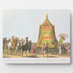 View of the Procession of the Sacred Camel prepara Plaque