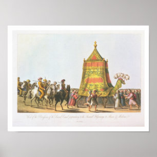 View of the Procession of the Sacred Camel prepara Poster