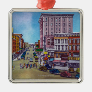 View of the Public Square Metal Tree Decoration