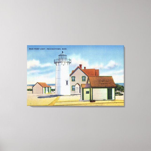View of the Race Point Lighthouse Canvas Print (Front)
