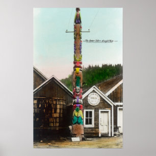 View of the Raven TotempoleWrangell, AK Poster