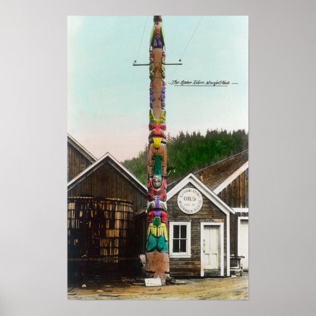 View of the Raven TotempoleWrangell, AK Poster (Front)