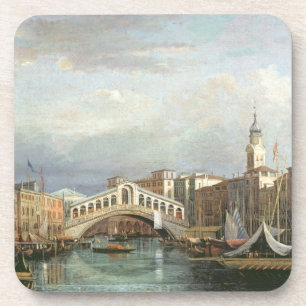 View of the Rialto Bridge in Venice Coaster