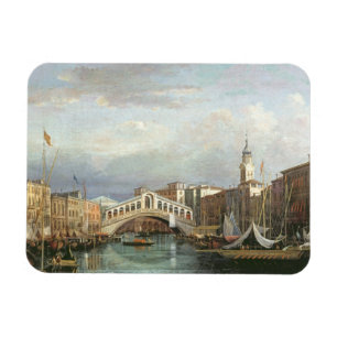 View of the Rialto Bridge in Venice Magnet